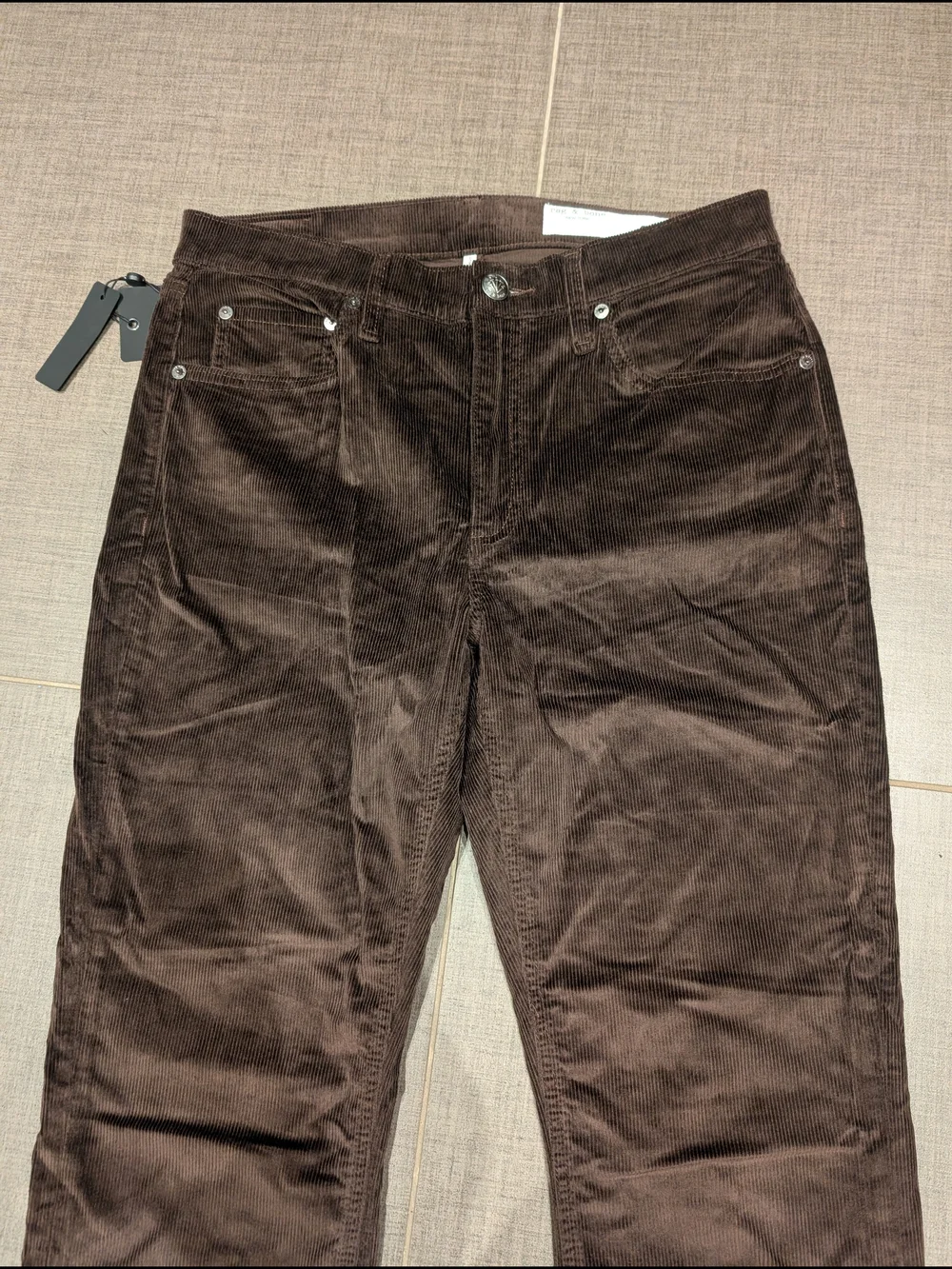 rag & bone Dark Brown Boot Cut Corduroy Jeans